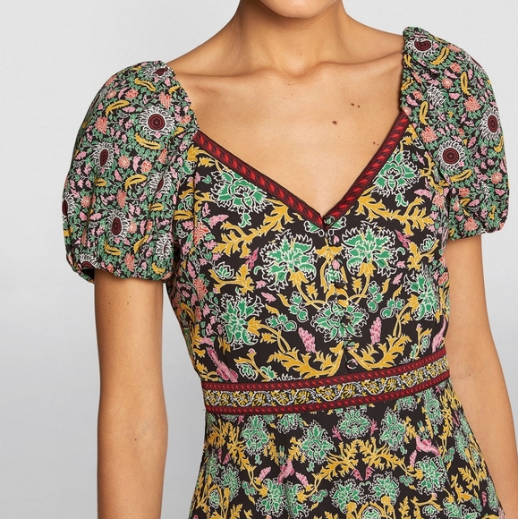 Alice + Olivia Flower Pot Print Dress NWT Sz. 4 - Picture 4 of 11